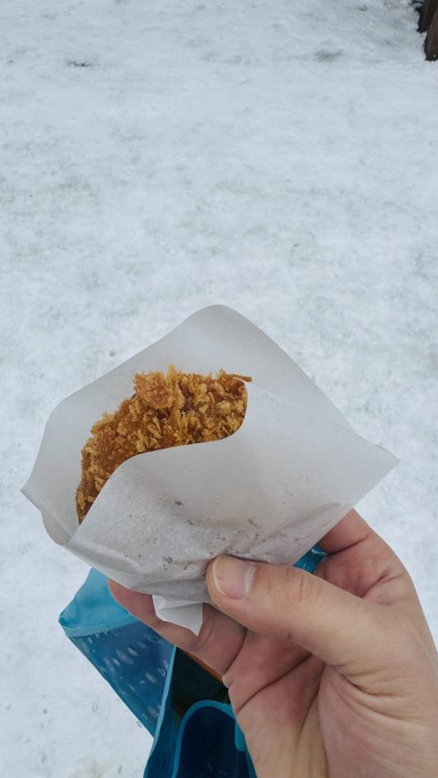 바로 하나 사먹었다. 기름진게 맛이 좋다.