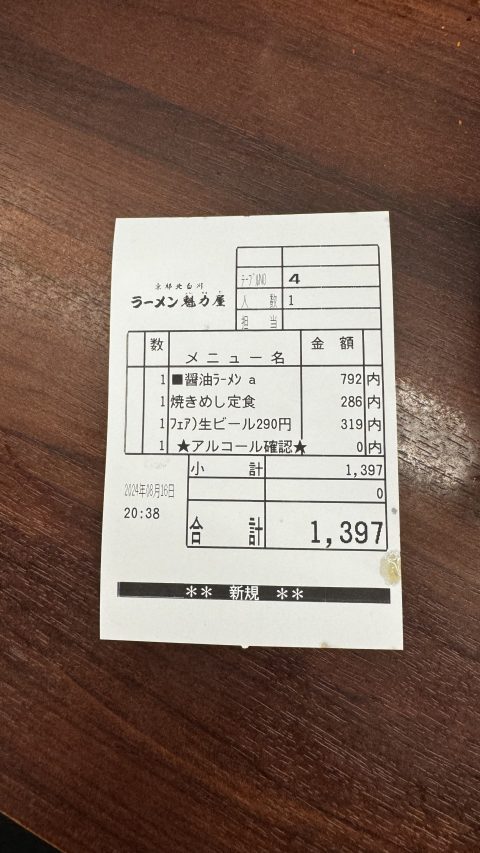 잘 먹은 한 끼 영수증